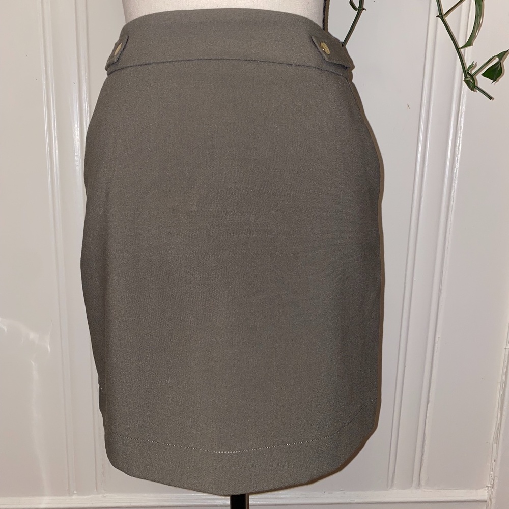 Grey/Green Pencil Skirt